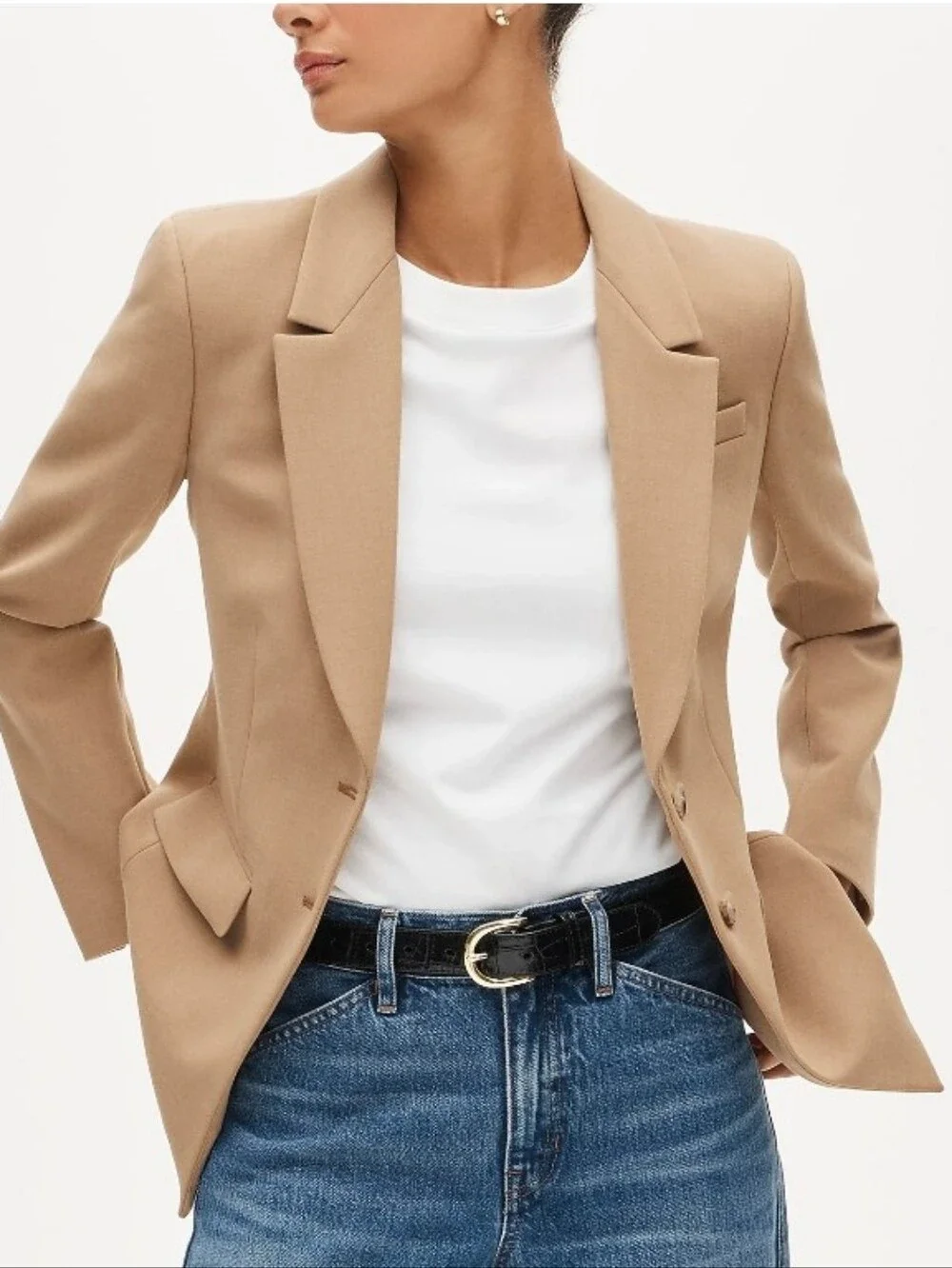 J. Crew Madelyn Blazer in 4 Season Stretch- Heather Burnished Saddle
